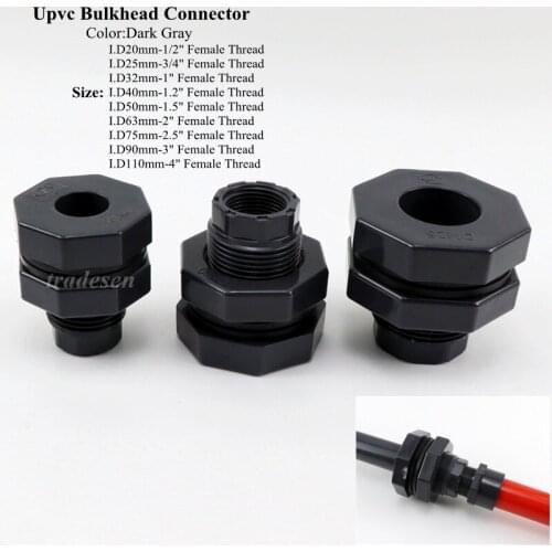 1Pcs 20-110mm to 1/2"-4" PVC Water Tank Connector Aquarium Fish Tank Drainage Intake Garden Water Tube Adapter Composite Joints