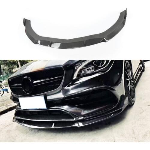 Carbon Fiber Front Bumper Lip Spoiler for Mercedes Benz CLA Class W117 CLA200 CLA250 CLA45 AMG B Style 2016 2017 2018