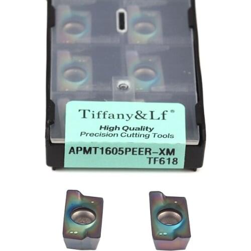 10pcs APMT1135PDER-XM TF618 Carbide Inserts Milling Turning Tool APMT1605PEER-XM TF618 CNC Lathe Tool Color Blade Wear-Resistant