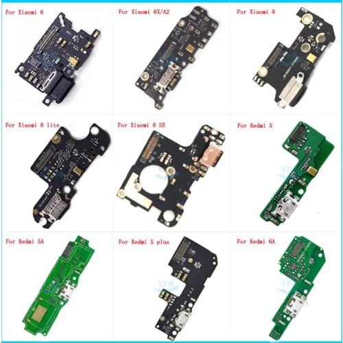 USB Charging Charger Port Dock Connector Board Flex Cable For Xiaomi Mi8 Mi6 Mi 6 8 SE 8SE 6X A2 Redmi 6A 5 plus 5A lite