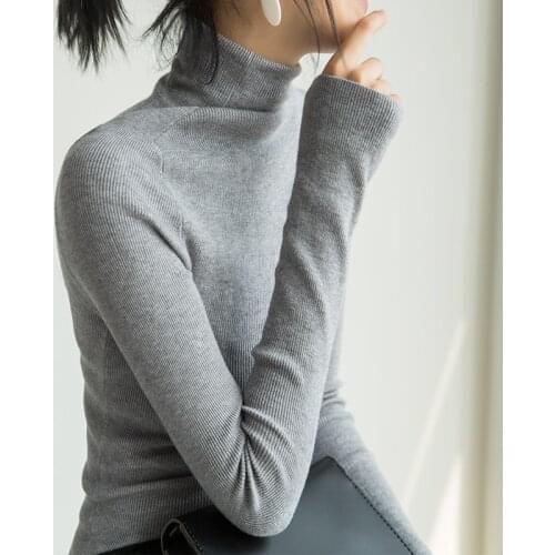 Raglan Sleeve Ribbed Turtleneck Sweater Women Knitted Winter Tops Slim Fitted