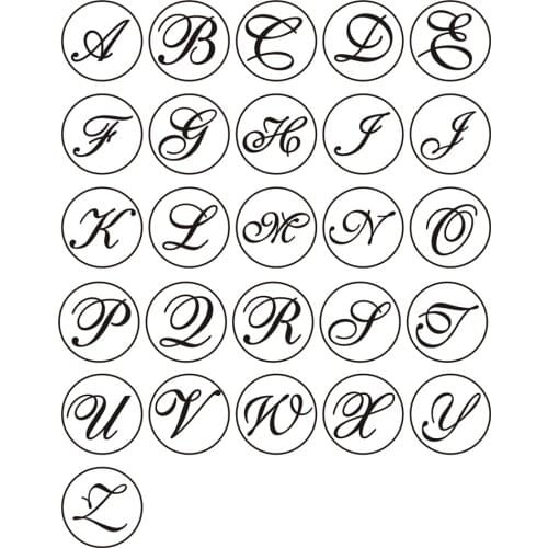 XunMade Brass Head Wood Handle Letter Sealing Wax Stamp for Wedding Invitation Envelope Scrapbooking DIY A-Z Initial Seal Stamp