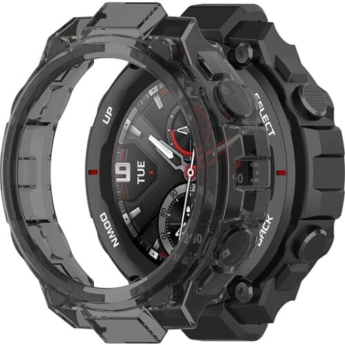 ALLOYSEED Clear TPU Watch Case Protection Cover Housing For Xiaomi Huami Amazfit T-Rex A1918 Smart Watch Protector Accessories
