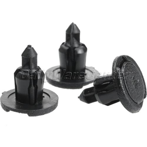 50Pcs Car Fender Bumper Clips Bumper Retainer Clips 01553-09611 8mm Hole Push-Type For Nissan Maxima Car Styling Plastic