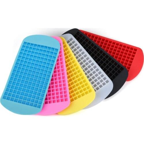 160 Grids DIY Creative Small Ice Cube Mold Square Shape Silicone Ice Cube Maker Eco-Friendly Cavity Tray Mini Ice Cubes