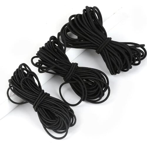 2M/Lot Black Multi Size 1/1.5/2/2.5/3/4/5mm Mask Round Elastic Band Elastic Rope Rubber Band Elastic Line DIY Sewing Accessories