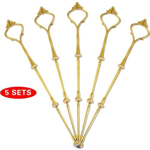 2 Tier Hardware 3 Tier Crown Metal Cake Plate Stand Fitting Party Tray Cake Food Dessert Rack Holder for Kitchen Home No Plate