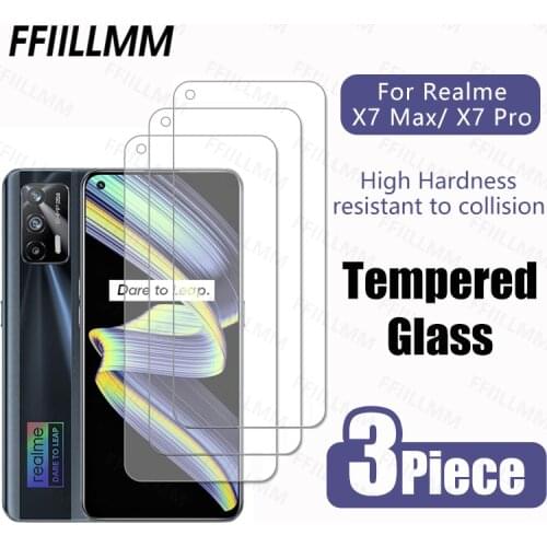 3Pcs/lot 9H Tempered Glass For Realme X7 Max 5G GT Neo Flash Glass Screen Protectors For Realme X7 Pro GT 5G Protective Film