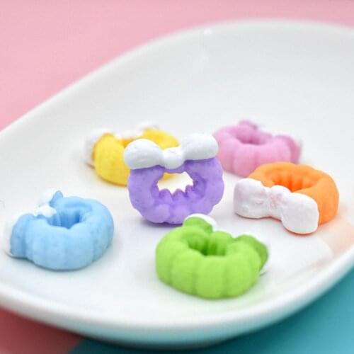 5Pcs Cute Resin Bowknot Hairband Design Dollhouse Toy Phone Decor Kids Gift Children Toys Birthday Christmas New Year Gift