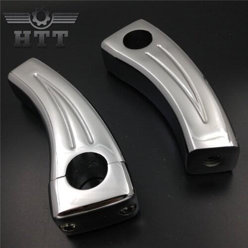 Aftermarket free shipping motorcycle parts 4.5" Chrome Motorcycle Handlebar Pullback Risers for universal bikes (7/8" Bar)
