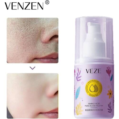 VENZEN Amino Acid Facial Mask Pore Black Dots Blackhead Deep Cleansing Mask Against Face Acne Exfoliating Face Beauty Care 50g
