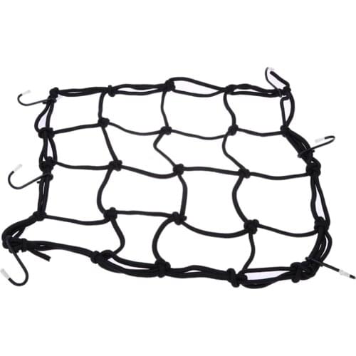 Motorcycle Luggage Net Bike 6 Hooks Hold down Fuel Tank Luggage Mesh Web Bungee Black Motorcycle Bike 6 Hooks Tank Car styling