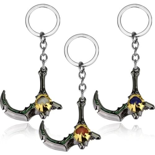 Dongsheng jewelry DOTA 2 Keychain Weapon Sickle Blade Pendant Key Chain Metal Keyrings sleutelhanger llaveros
