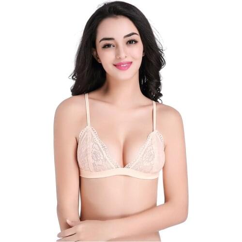 Push Up Bra Without Bones Front Closure Bras Sexy Lace Lingerie Invisible Seamless Bralette Underwear for Women