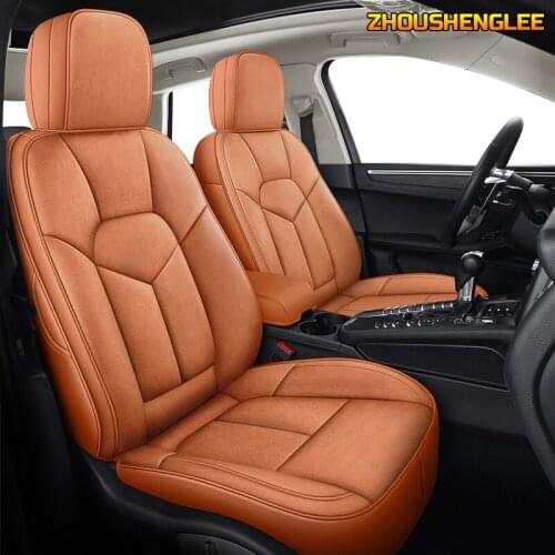 ZHOUSHENGLEE custom real leather car seat cover for Jaguar XJ XF XE Automobiles Seat Covers