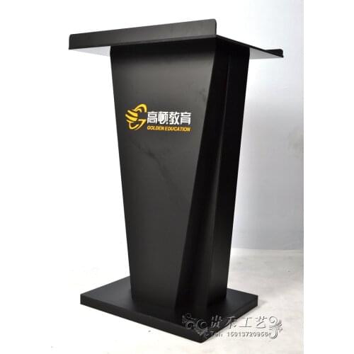 Black Podium Tribune Rostrum Stands Microphones