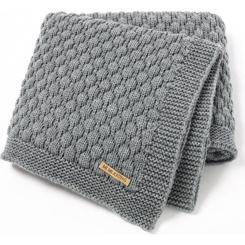 Baby Blankets Knit Plaid Newborn Girl Boy Bedding Cradle Sofa Solid Quilt Super Soft Toddler Infant Stroller Muslin Wrap Swaddle