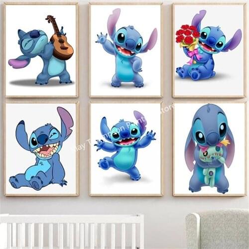 Disney Anime Painting Cute Stitch Diamond Painting Picture For Living Room Home Decoration