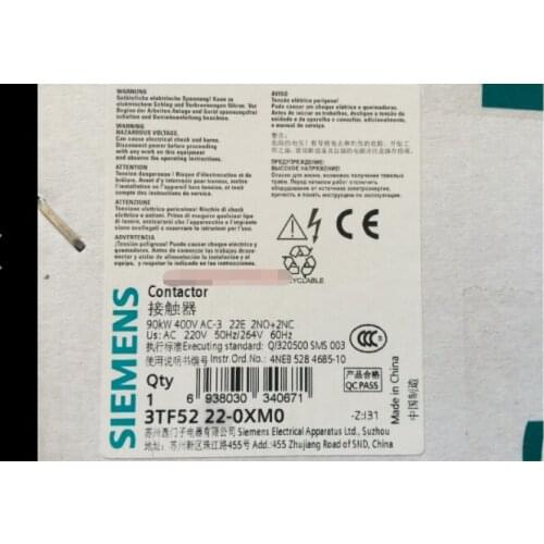 1pc Siemens 3TF5222-0XM0 3TF5222-0X contactor free shipping
