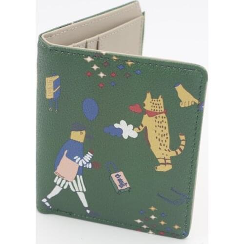 WESTERN AUSPICIOUS Wallet Lovely Lady Purse PU Leather Green Female Wallets Hasp And Zipper Coin Purse 2018 Women Card Holder