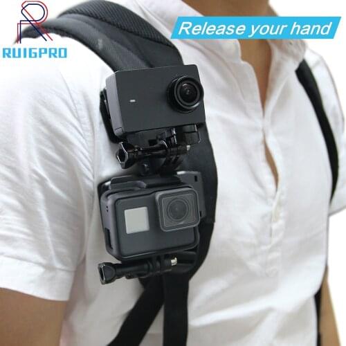 360 Degree Quick Release Rotary Backpack Hat Clip Fast Clamp Mount For GoPro Hero 9 8 7 6 5 4 3 for Go pro Sports Action Cameras