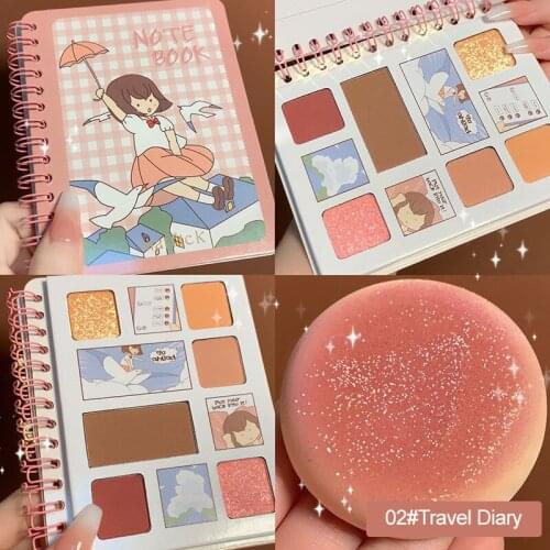 MAFFICK Diary Eyeshadow Palette Glitter Matte Eye Shadow Make Up Palette 6 Colors Eye Shadow Cosmetic Wholesale Dropshipping