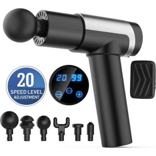 LCD Display Massage Gun Muscle Relaxation Massager Vibration Fascial Gun Fitness Equipment Relax Exercise Shaping Pain Relief