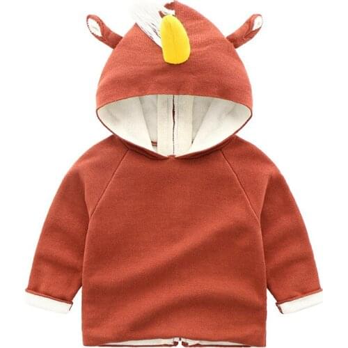 Infant Toddler Baby Boys Girls cute Cartoon elk 3d Hooded Sweatshirt kids hoody Coat Hooded sweater Outfits Christmas Outerwear