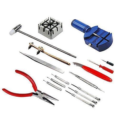 16 Pieces Watch Repair Kit Set Wrist Strap Adjust Pin Tool Kit Back Remover Fix Instrument Set For Watchmaker