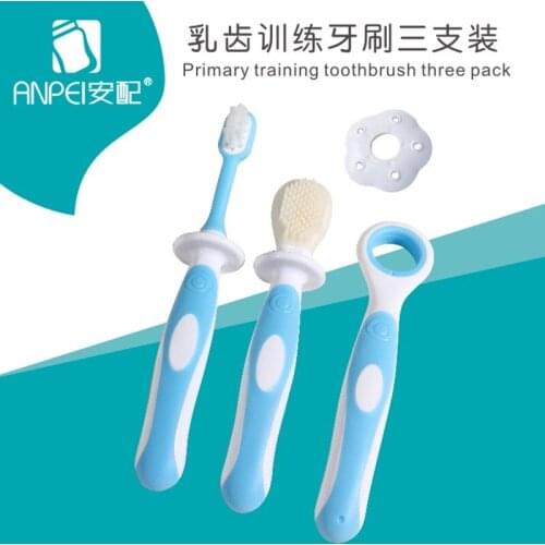 2018 New 3Pcs Silicone Kids Teether Training Toothbrushes set For Children Baby Toothbrush Infant Newborn Brush Tool Bebe