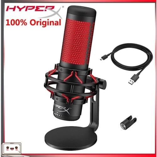 Original HyperX QuadCast USB condenser microphone professional computer microphone PC PS4 Mac Podcasts Twitch YouTube