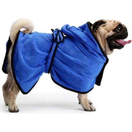 Pet Dog Towel Super Absorbent Bathrobe Microfiber Bath Towels Quick-drying Cat Bath Towels