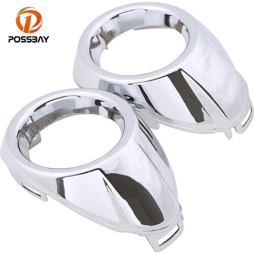 POSSBAY Front Left / Right Car Fog Light Cover Chrome with Hole fit for Ford Focus Sedan/Hatchback/Turnier DYB 2011-2014