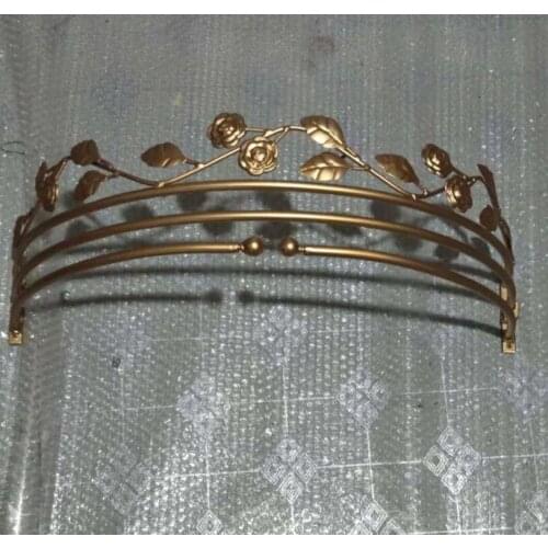 European style rural iron princess bed curtain frame curtain head curtain cloth display stand mosquito net frame with hook