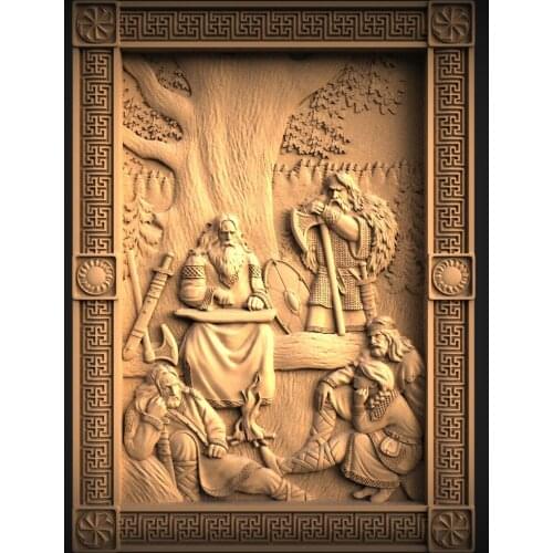 STL Relief Model 3D Model for CNC Router 3D Printer Artcam Aspire Bas Relief STL File Format 3D Carving Home Wall Decoration