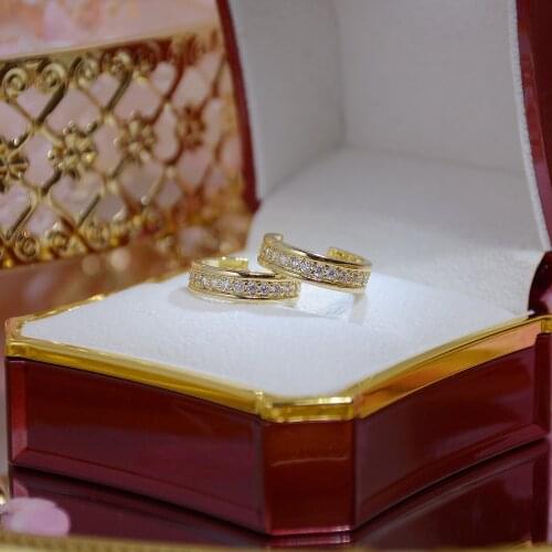 14k Real Gold Plated Fashion Jewelery Crystal C-shaped Exquisite Stud Earrings for Woman Holiday Party Elegant Simple Earring