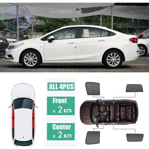 For Chevrolet Cruze Sedan 2015-2018 Window Sunshade UV Protection Ray Blocking Mesh Visor Laser Black Net Yarn