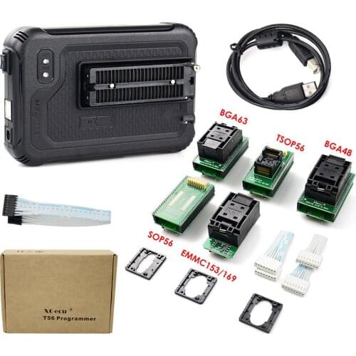 UPMELY 2021 New XGecu T56 Universal Programmer with 5 Adapters Powerful Support Nor Flash / NAND Flash / EMMC High Quality Hot