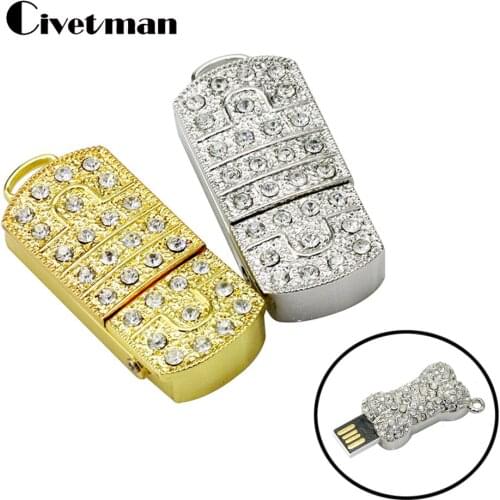 Pendrive USB Flash Drive Prince Charming Crystal Necklace 8GB 16GB 32GB 64GB 128GB 256GB Pen Drives USB Flash Memory Stick Disk