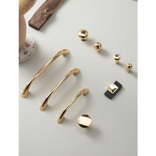 European Bright Gold Drawer Knobs Affordable Luxury Cabinet Handle Cupboard Door Handle Cabinet Handles for Furniture Hardware