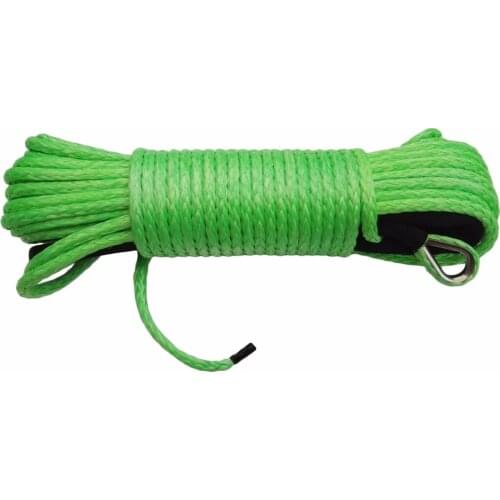Green 6mm*24m Synthetic Winch Cable,UTV Winch Line Cable Extension Winch,Jeep Winches Synthetic Cable,Plasma Rope