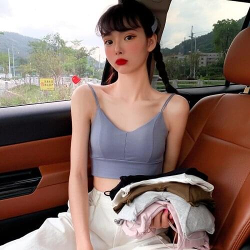 Women Tank Crop Top Seamless Underwear Female Crop Tops Sexy Lingerie Streetwear Sleeveless Removable Padded Camisole Femme