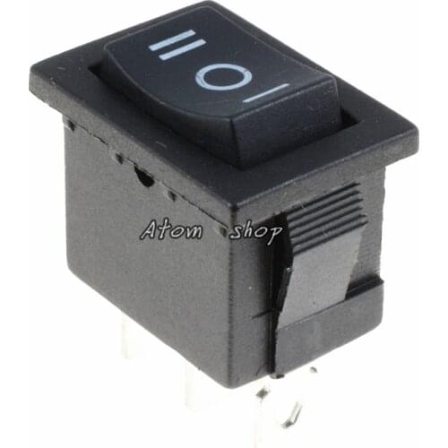 10PCS KCD1 3 pin 6A 250VAC /10A 125VAC On/Off/On Rectangle Rocker Switch Car Dashboard Dash Boat SPDT