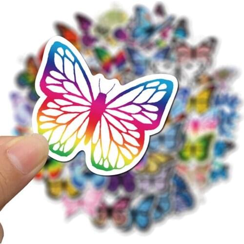 50pcs Stationery Craft Stickers Lovely Butterfly Label Stickers Set Decorative Scrapbooking Diy Diary Album Stick Label