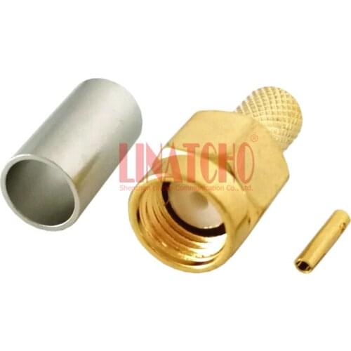 50 pcs RF rg142 rg141 lmr195 rg58 cable connector rp sma male 3D-FB RG58/U reverse sma connector