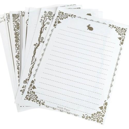 8 Sheets Vintage Retro Design Writing Stationery Paper Pad Note Letter Set G6DD