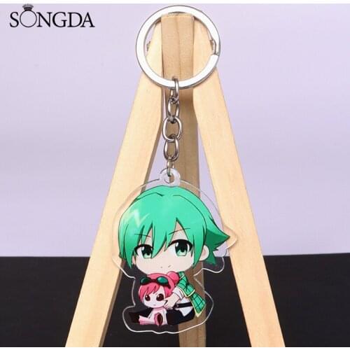 Anime Shaman King Acrylic Keychain Cute Cartoon Characters Keyring Two-Sided Key Chain Pendant Jewelry Teens Birthday Gifts