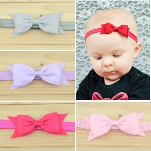 40 pcs/lot, Grosgrain ribbon bows with elastic headband 16 colours
