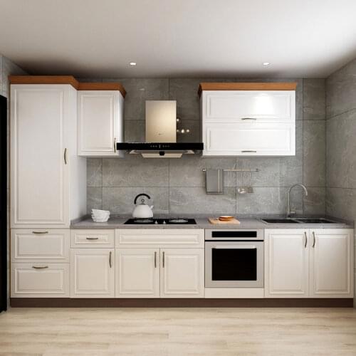 White Kitchen Cabinet PVC Plastic Moulded Door