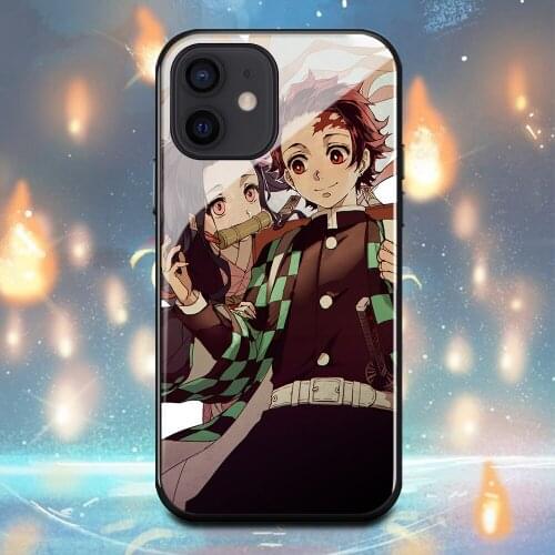 Hashibira Inosuke Demon Slayer Phone Case For Iphone 11 11Pro 12Pro 12Mini 6 6s 7 8 Plus X XR XS Max Tempered glass shell Cover